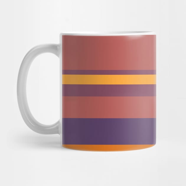 A gentle adaptation of Old Heliotrope, Deep Ruby, Giant'S Club, Brownish Orange and Mango stripes. by Sociable Stripes